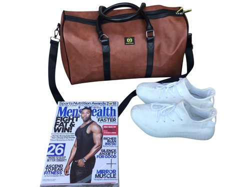 Mens leather duffle weekend - mens,