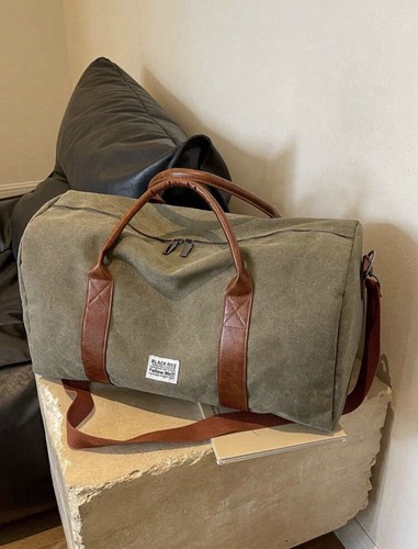 Vintage canvas duffel - canvas,