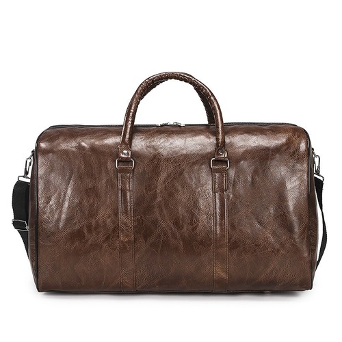 Men leather travel - duffle, bag