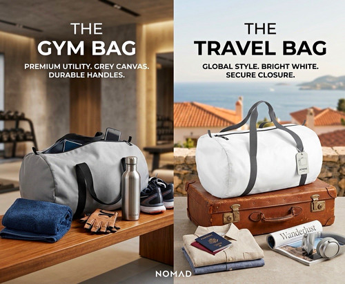 Nomad white grey canvas - white/grey,