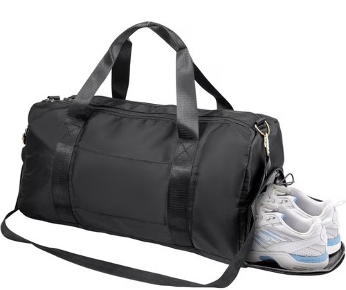 Black sports gym duffle - black, sports/gym