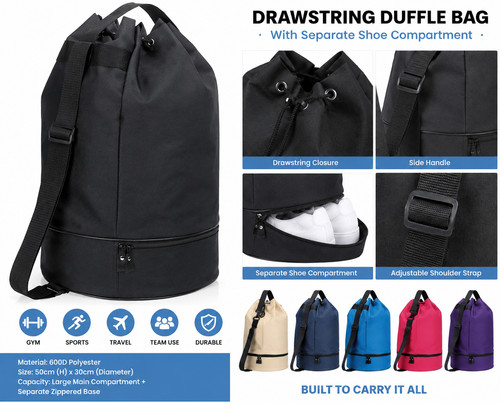 Duffel bag duffle - duffle, shoulder